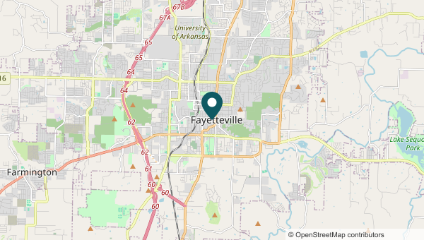 Downtown Fayetteville area map