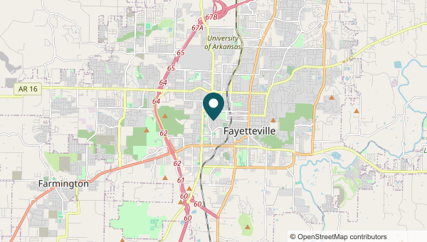 University of Arkansas Area area map